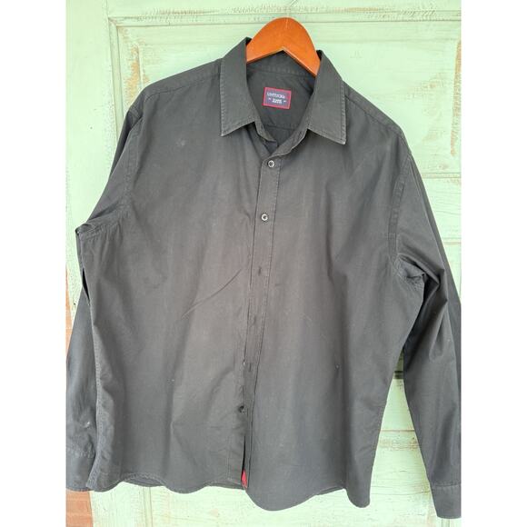 UNTUCKit Black Shirt Mens‎ Size XL 100% Soft Cotton Button Up Long Sleeve - Picture 1 of 6